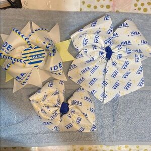 Blue and Yellow Kids Hair Bow Set